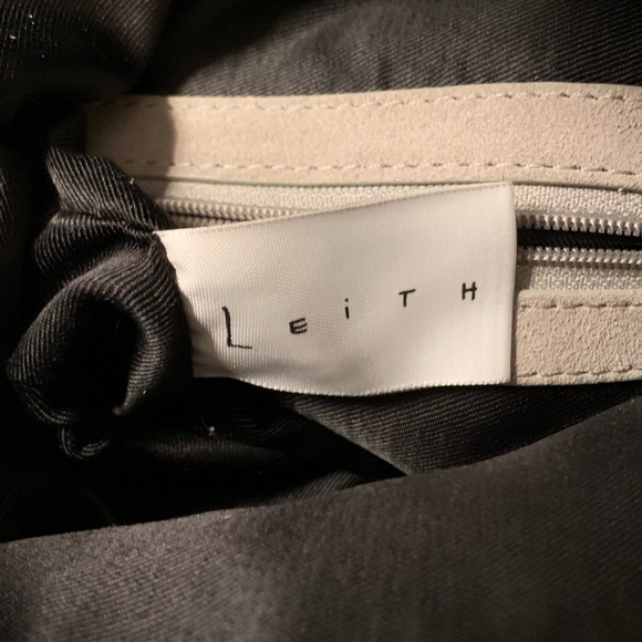 Leith gray 100% suede leather fold over clutch/bag - Picture 5 of 10